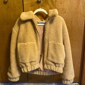 Medium tan Urban Outfitters Teddy Jacket! Barely worn